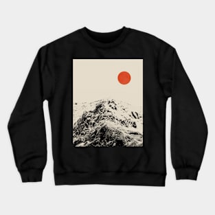 Red moon Minimal landscape 11 Crewneck Sweatshirt